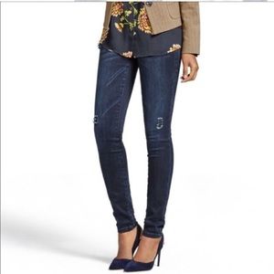 Cabi deconstructed curvy skinny jeans
